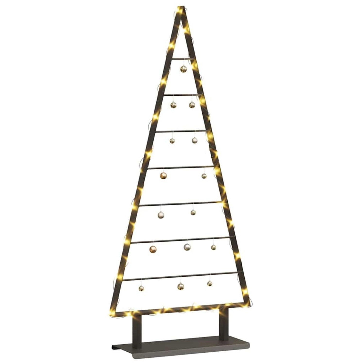 vidaXL Metall Weihnachtsbaum mit Ständer Schwarz 125 cm Stahl 42019171