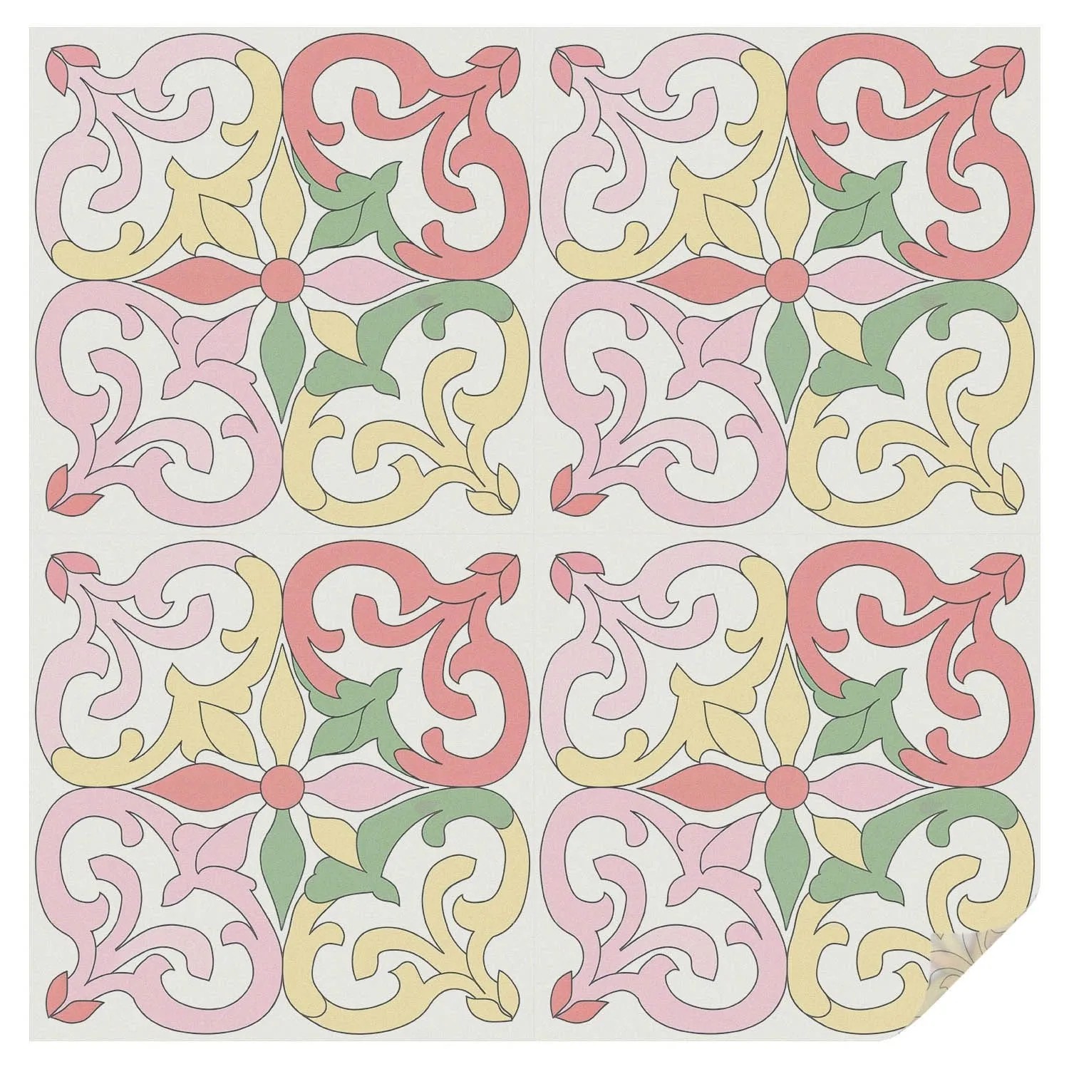 Tulup Fensterfolie Blumenschmuck Sichtschutzfolie Fenster 100x100 cm Rot Bl günstig online kaufen