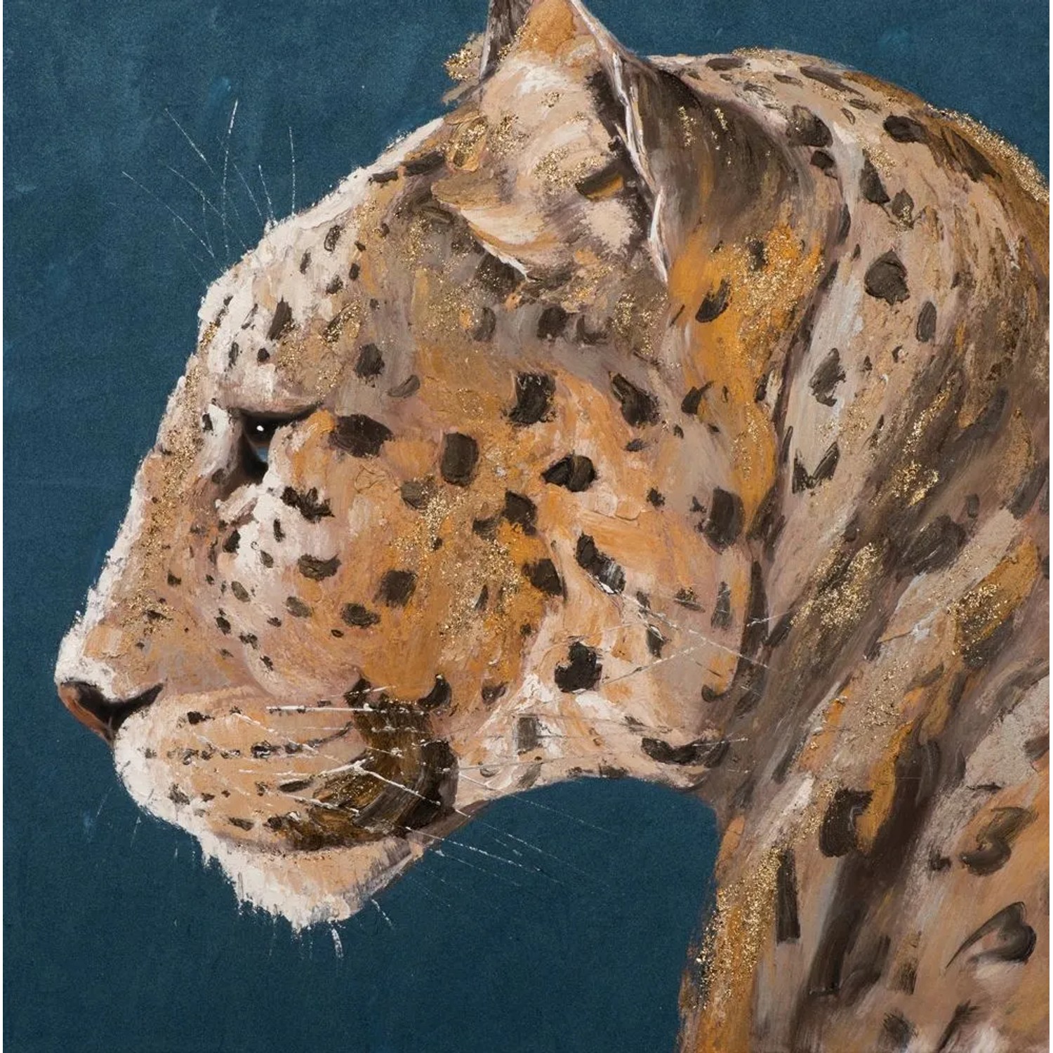 Art Universe Leinwandbild Goldener Leo 100 x 100 cm