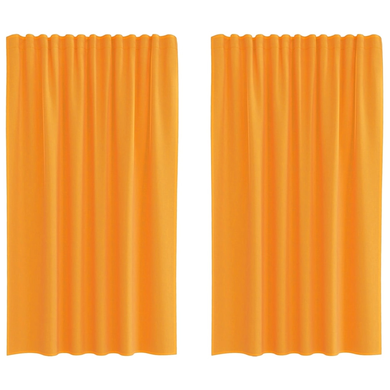 vidaXL Voile Vorhänge mit Stangentaschen 2 Stk Orange 4102192 günstig online kaufen