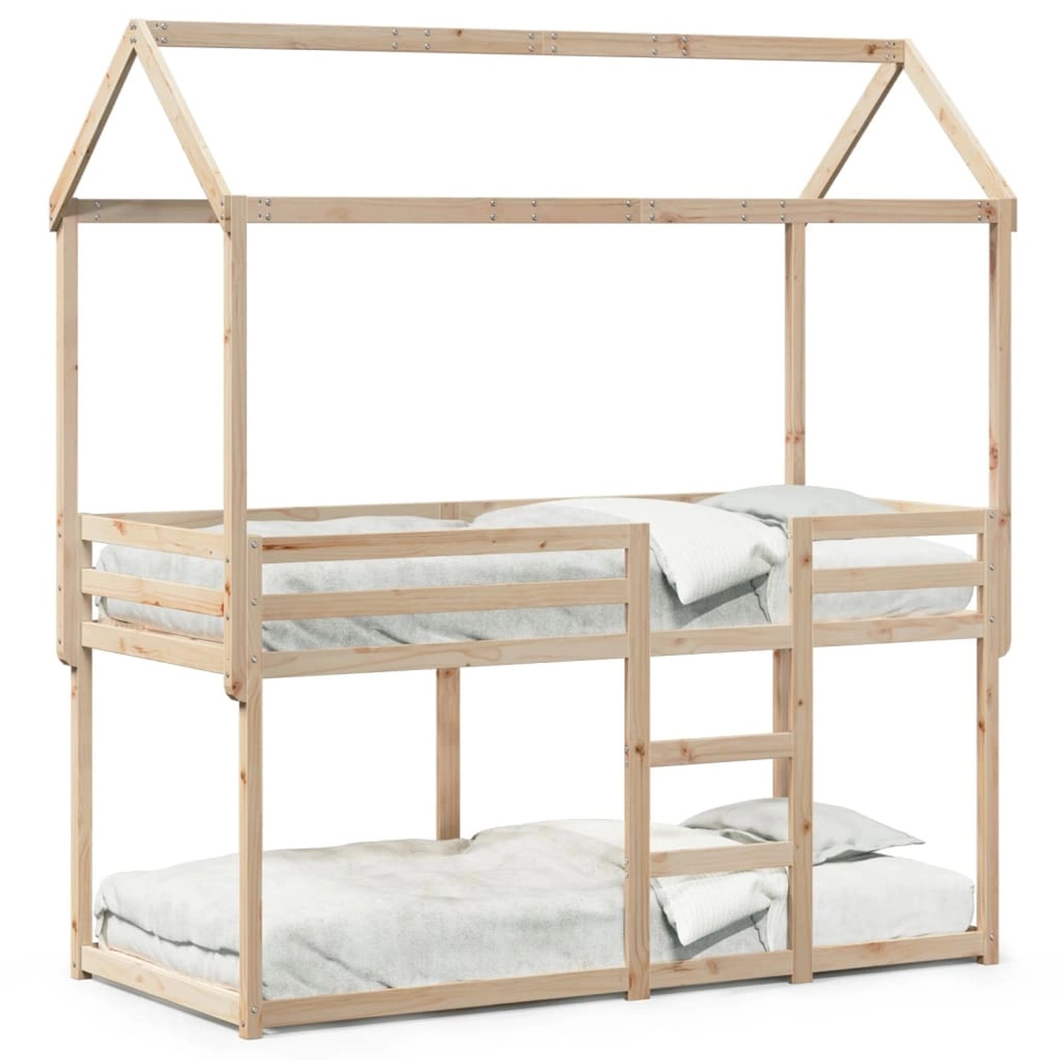 vidaXL Etagenbett mit Dach 75x190 cm Massivholz Kiefer2096957 günstig online kaufen