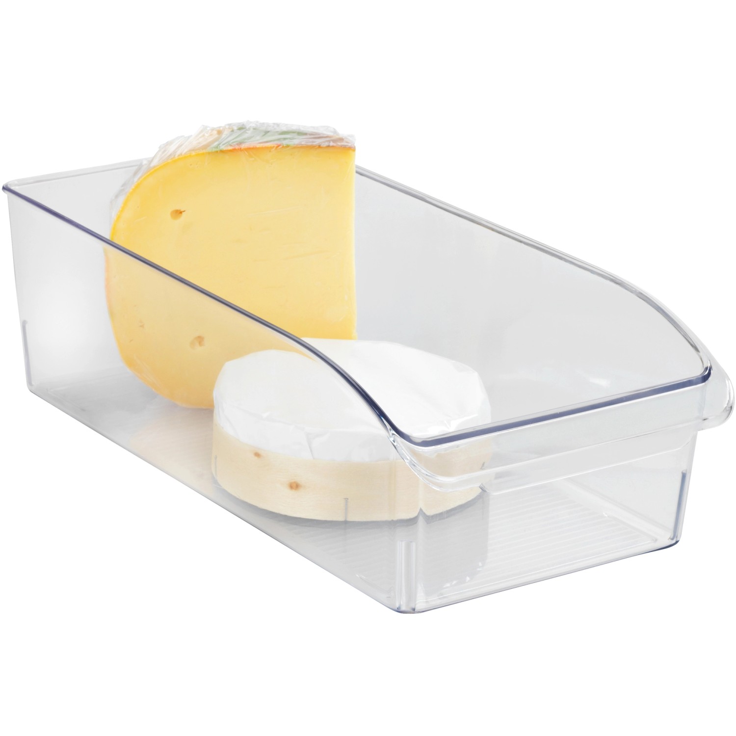 Wenko Kühlschrank-Organizer Gr. M mit Käse, transparente Aufbewahrungsbox für Ordnung im Kühlschrank.