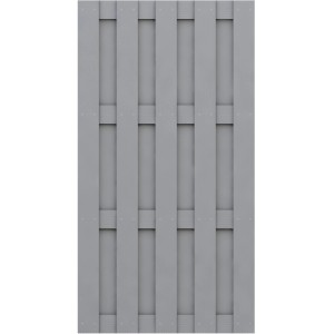 Graues WPC Sichtschutzzaun Element Jumbo, 95x179cm, für den Garten.