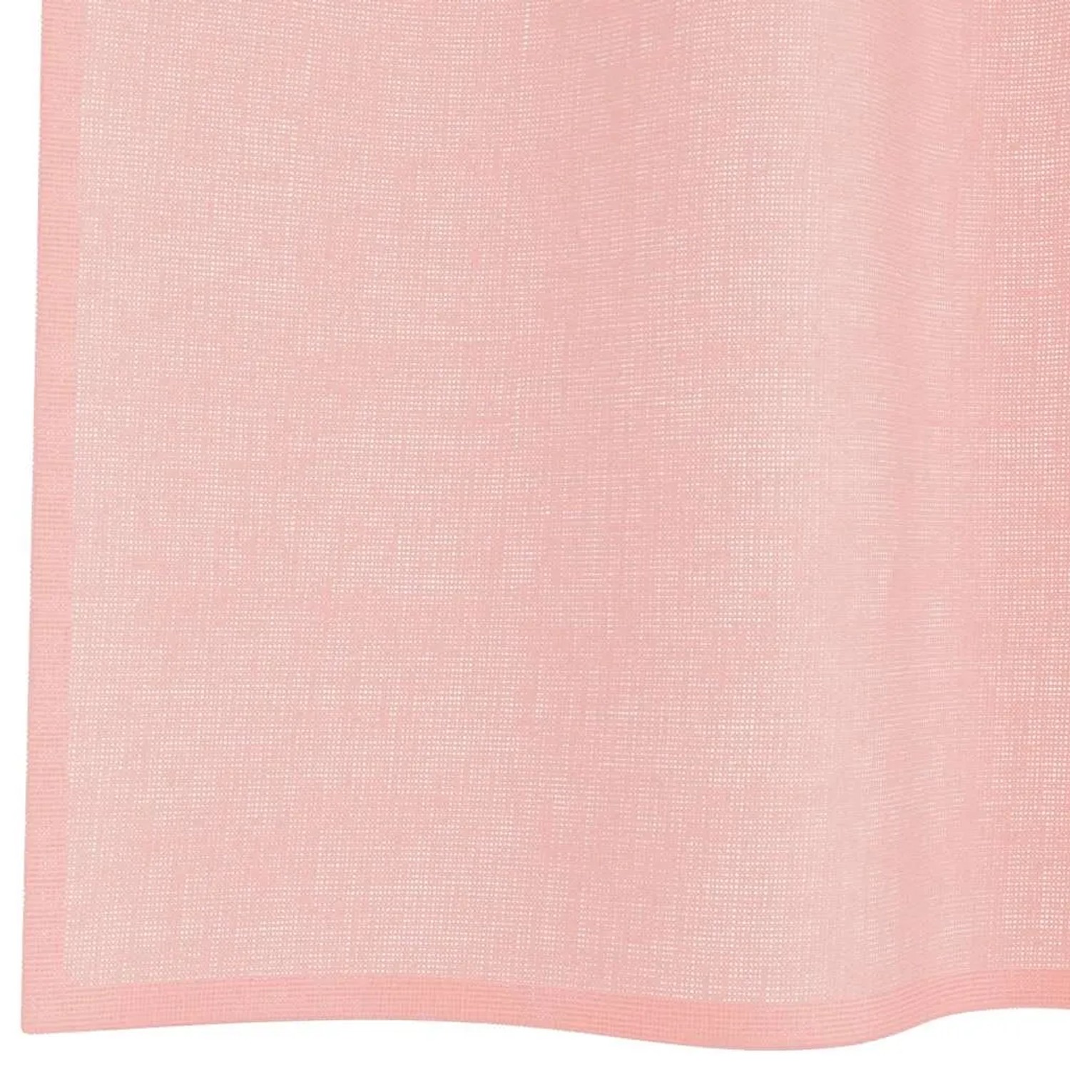 Rosa, halbtransparenter Voile Vorhang aus Polyester mit feiner Webstruktur. Für Fenstervorhänge.