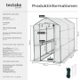 Tectake Foliengewächshaus Andrea 3 6 M³ Mit 4 Regalebenen Aufbau Im Stecksystem 186 x 120 x 190 cm Weiß_6