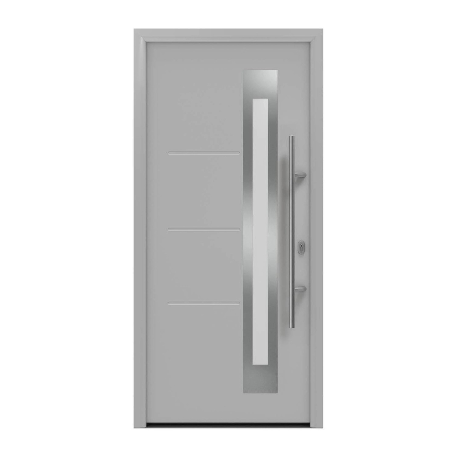 EcoStar Haustür Isopro IP 780S Weißaluminium 110 cm x 210 cm DIN R günstig online kaufen