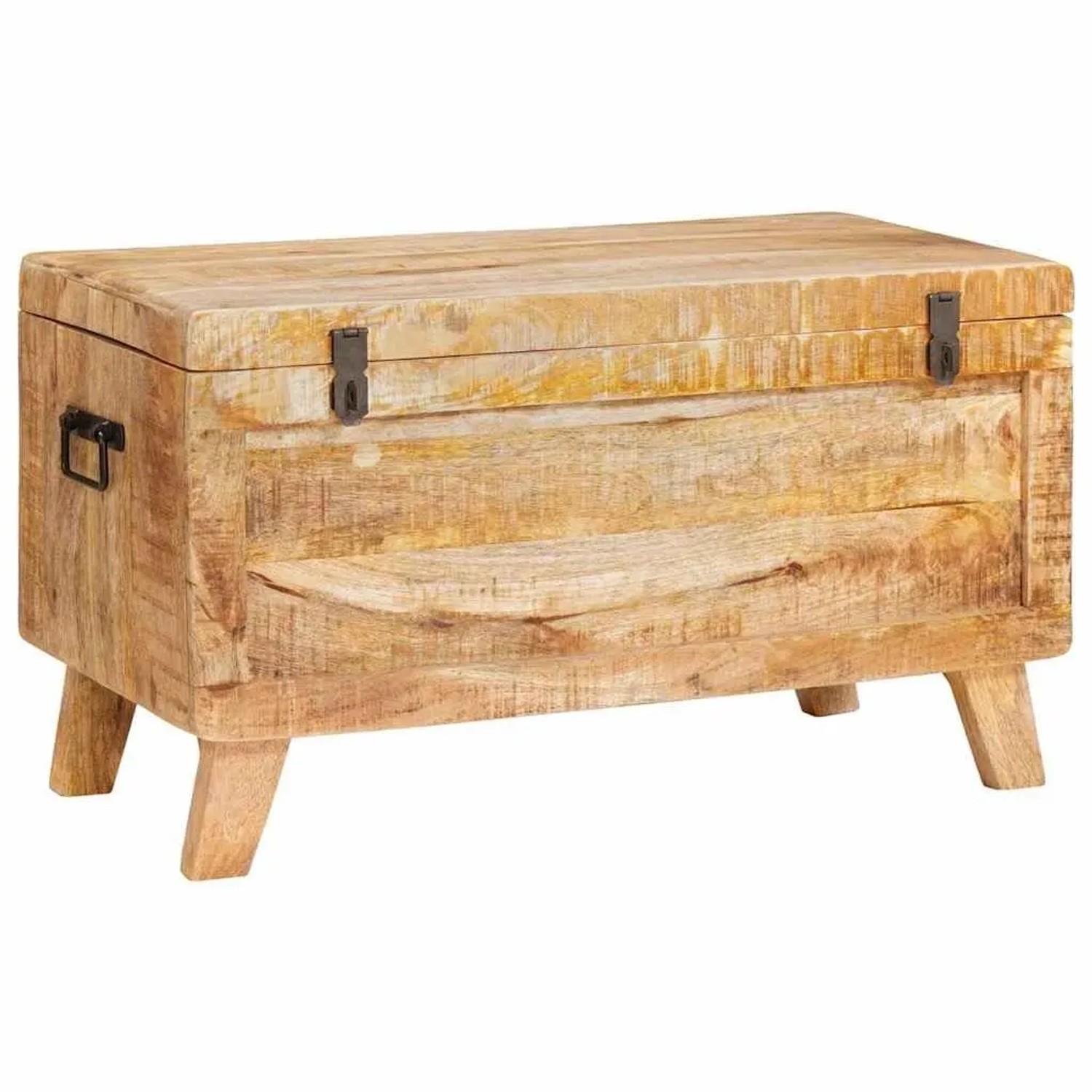 vidaXL Aufbewahrungsbox mit Speicher 70 x 35 x 40 cm Massivholz Mango 4104571
