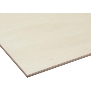 Helle Pappelsperrholzplatte, 120x60x0,4 cm, für Möbelbau und Bastelarbeiten.
