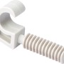 Weiße Steckschelle (7-12mm) zur Kabel- und Rohrbefestigung, 25er Pack.