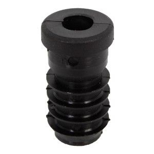 Schwarzer Gewindestopfen für Rundrohre, M8 Gewinde, 20x20 mm.