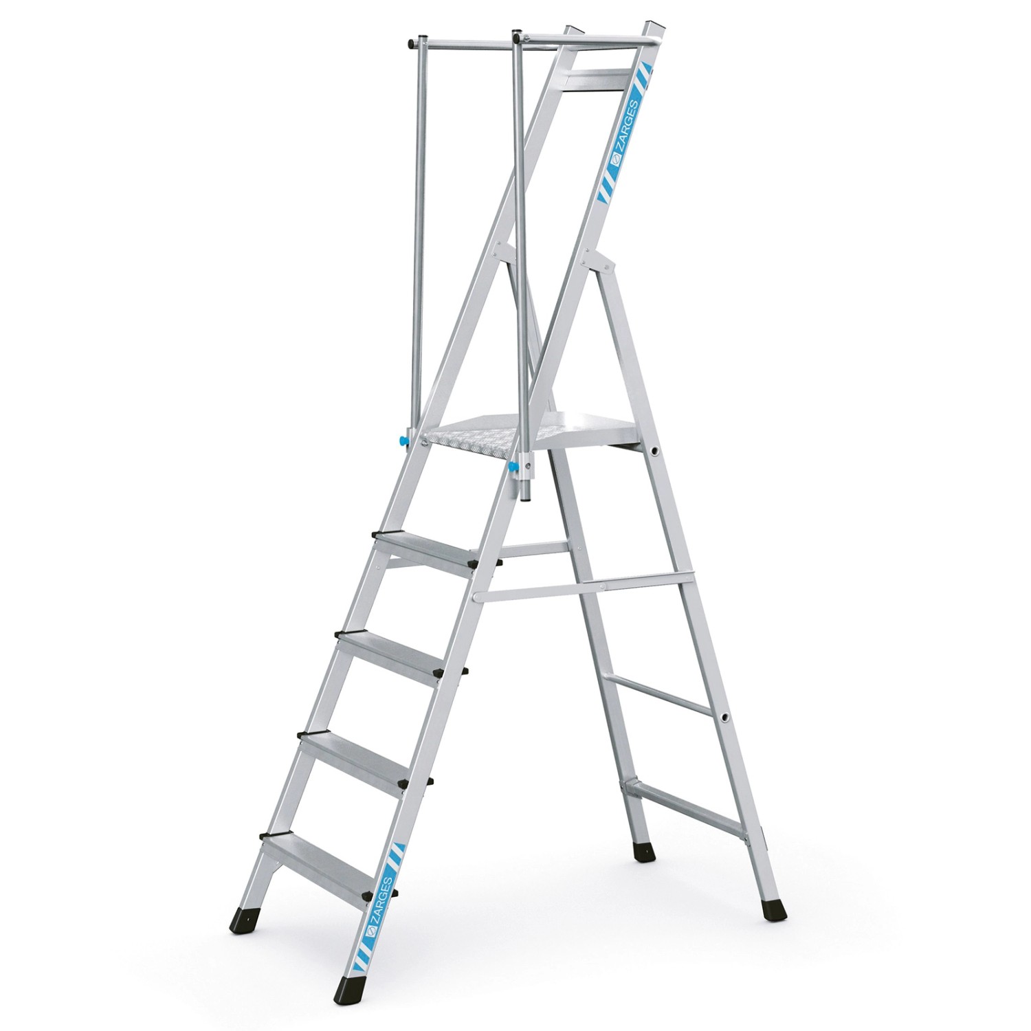 Zarges Plattformleiter ZAP Neo S mit Klappbarem Handlauf 5 Stufen
