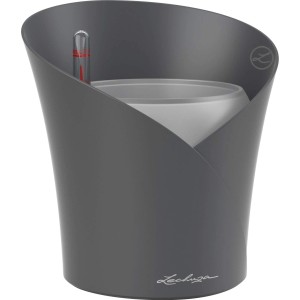 Grauer, matter Lechuza Orchidea Color Pflanztopf (Ø 18 cm) für Orchideen mit Bewässerungssystem.