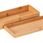 Wenko Bambus Box Terra mit Deckel, 24x6x10cm, zur Aufbewahrung im Bad oder als Organizer.