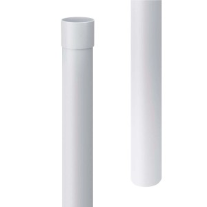 Inefa Fallrohr, 100cm, DN 75, weiß, aus PVC-U für die Ableitung von Regenwasser.