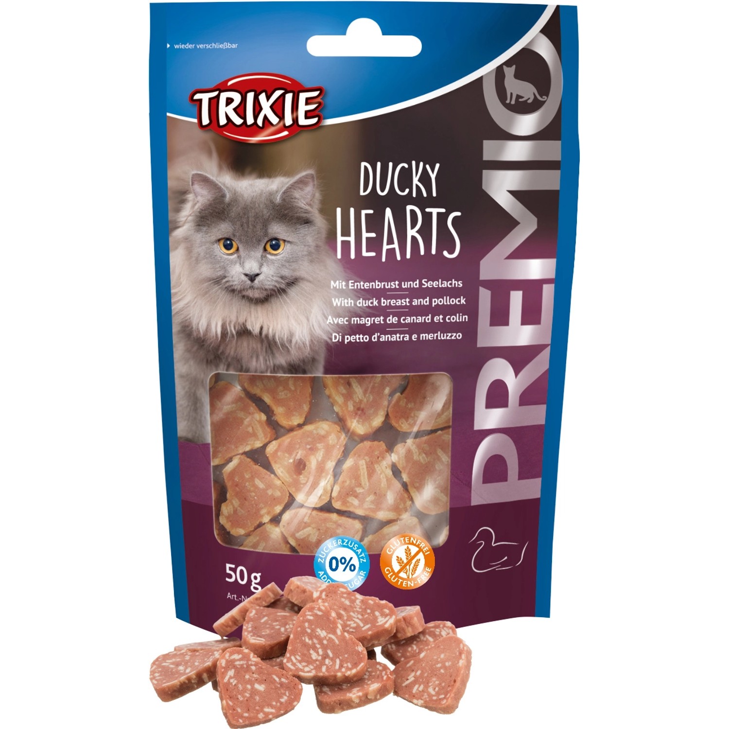 Trixie Katzensnacks Premio Ducky Hearts 50 g