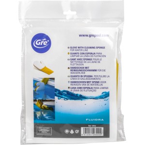 Gre Handschuh mit Schwamm zur Poolreinigung, ideal für die Wasserlinie.