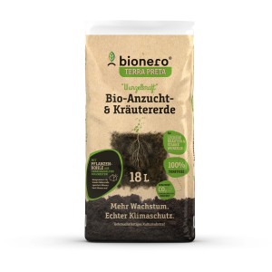 bionero Bio-Anzucht- & Kräutererde Wurzelkraft, 18 l, torffrei für Jungpflanzen und Kräuter.