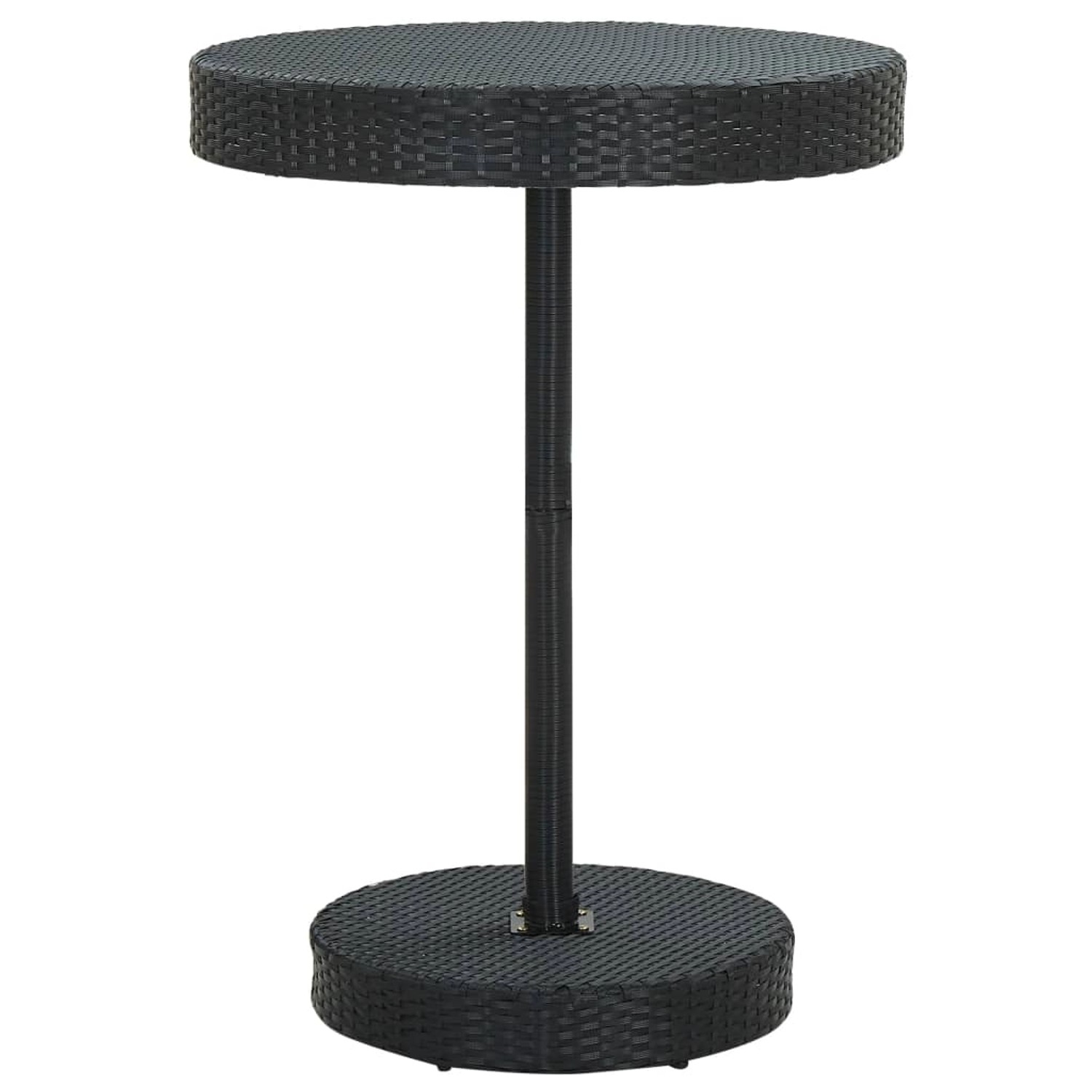 vidaXL Gartentisch Schwarz 75,5x106 cm Poly Rattan 45859 günstig online kaufen