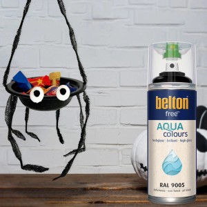 Belton Free AQUAcolours Buntlack RAL 9005 Tiefschwarz hochglänzend 400 ml