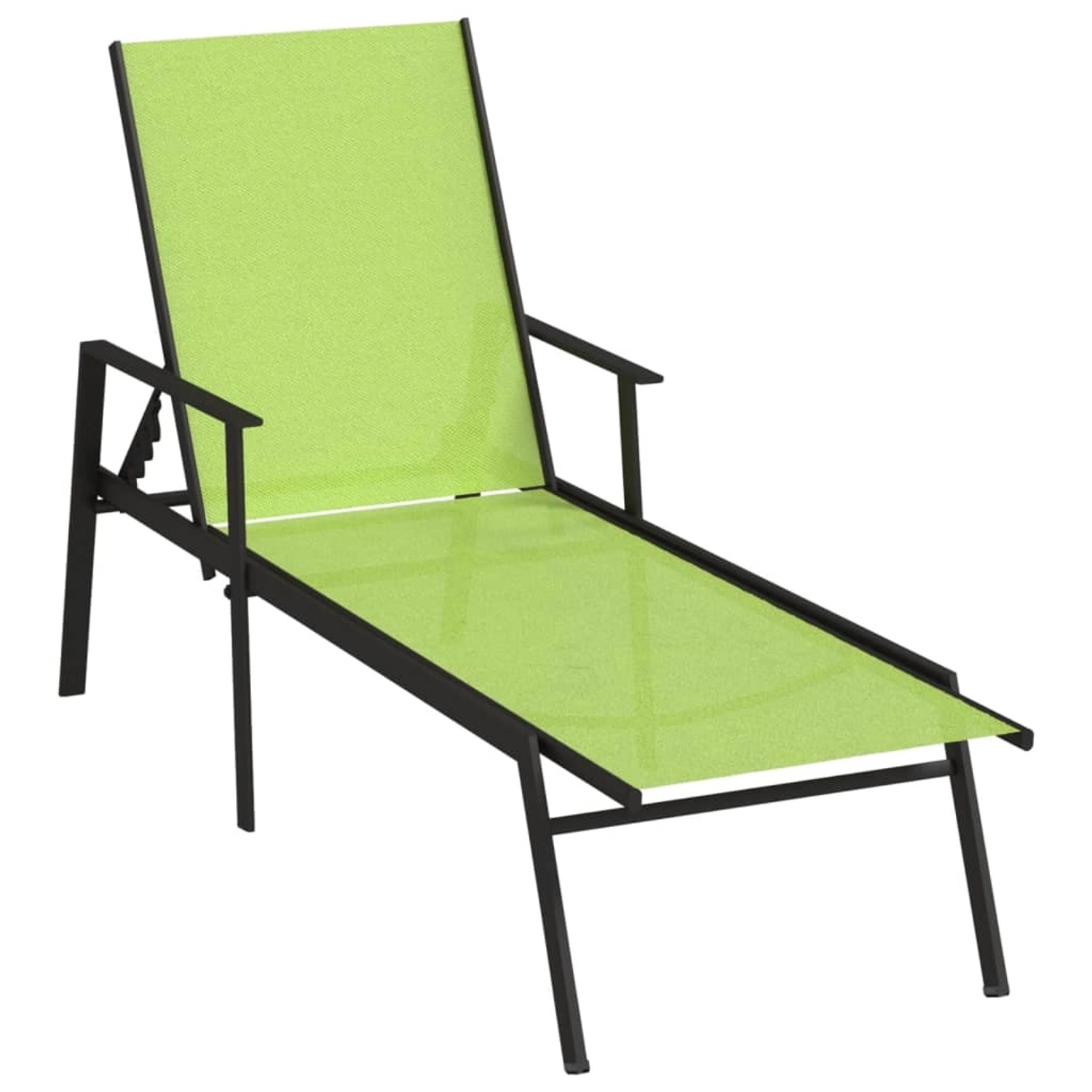 vidaXL Sonnenliege Stahl und Textilene Grün 317598