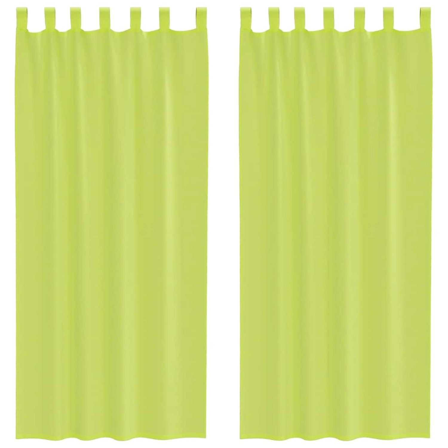 vidaXL Voile Vorhänge mit Lasche 2 Stk Apfelgrün 4102253 günstig online kaufen