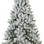 Weiße Kunsttanne Nagano mit Kunstschnee, 150 cm hoch, für weihnachtliche Stimmung.