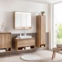 Fackelmann Bad-Hochschrank Natura Asteiche, Badezimmer-Einrichtung mit Holz-Optik.