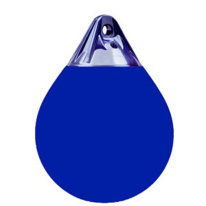 Blauer Seilflechter Kugelfender, Größe 1 (300 mm), für Boote.
