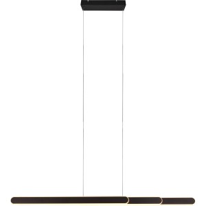 Moderne Trio LED Pendelleuchte Helios, schwarz matt, für Ess- und Wohnbereich. Dimmbar und Lichtfarbe einstellbar.