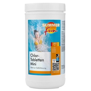 Summer Fun Chlor-Tabletten Mini, 1 kg Dose für Pool Desinfektion.