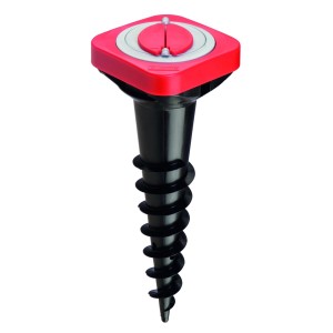 Blome-Tillmann Eindrehbodenhülse CentroFix, schwarz-rot, für Rundrohre. Schirmständer Zubehör.