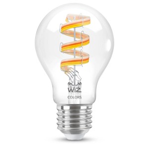 WIZ E27 LED-Lampe in Glühlampenform mit farbiger Wendel, 6,3W, 470lm.