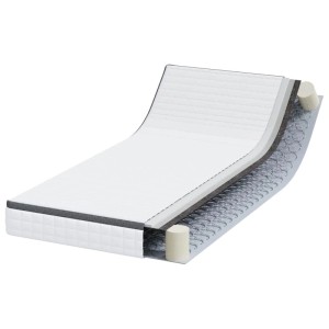vidaXL Matratze Weiß und Grau 90 x 200 cm Bonell Feder 4106439