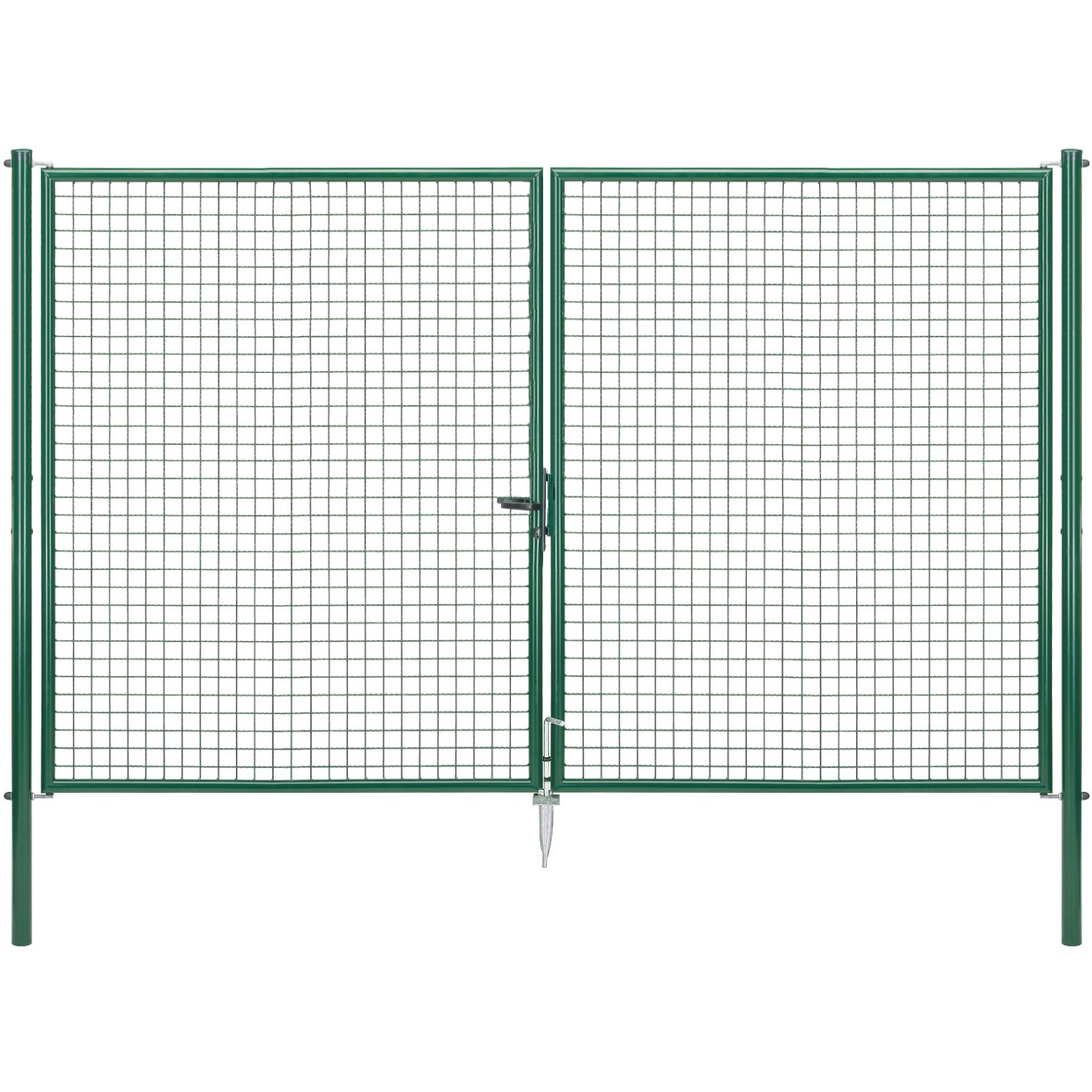 Doppeltor für Maschendraht- und Alberts Fix-Clip Pro-Zaun Grün 200 cm x 300 cm