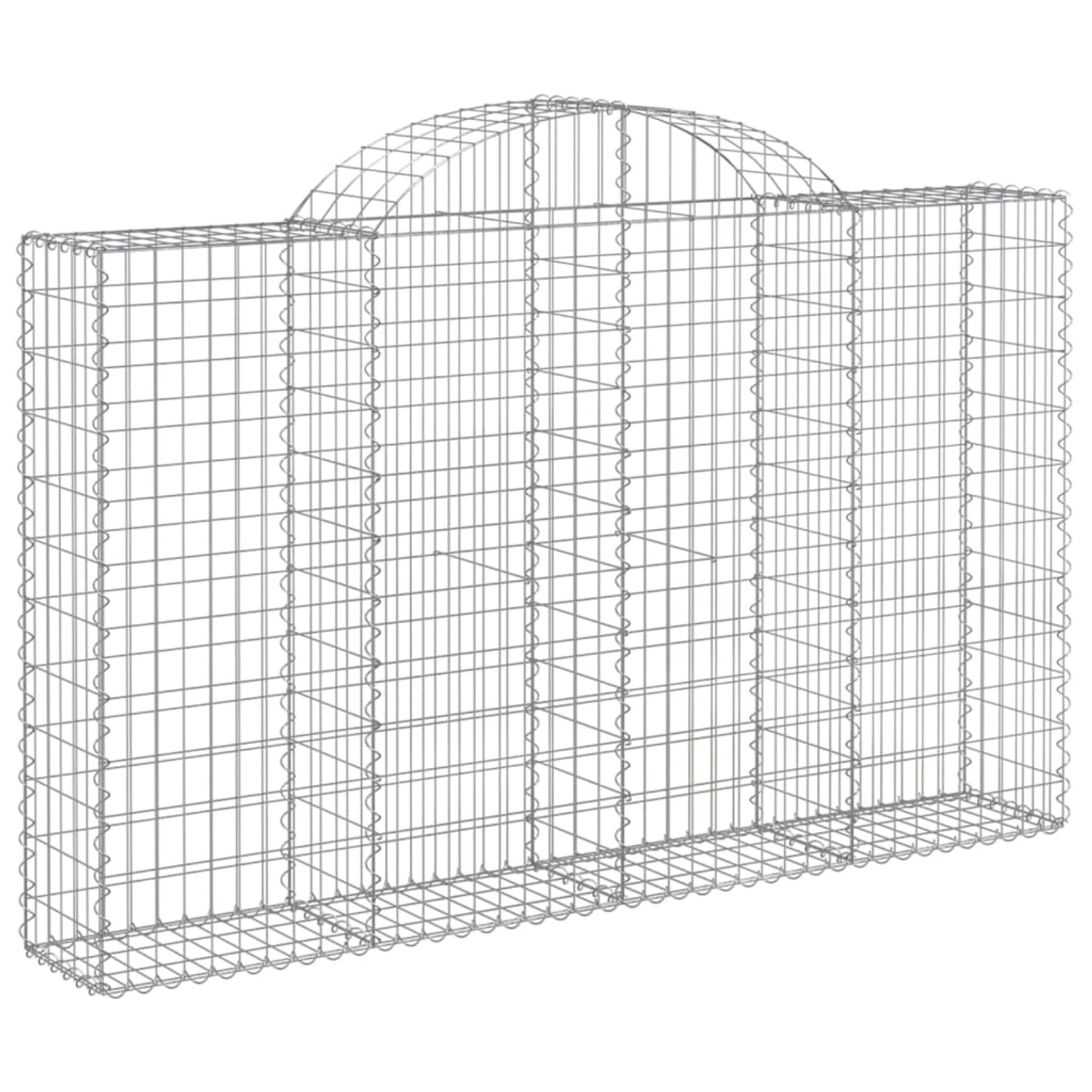 vidaXL Gabionen mit Hochbogen 4 Stk 200x30x120/140cm Eisen 1668346