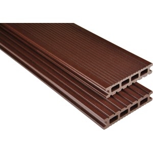Kovalex WPC Terrassendiele Exklusiv Matt Braun, Meterware. Robuste und pflegeleichte Terrassendiele.