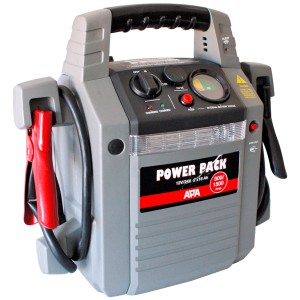 APA Starthilfe Powerpack 12/24V, 900/1500A, mit Tragegriff, Polzangen und LED-Arbeitslicht.