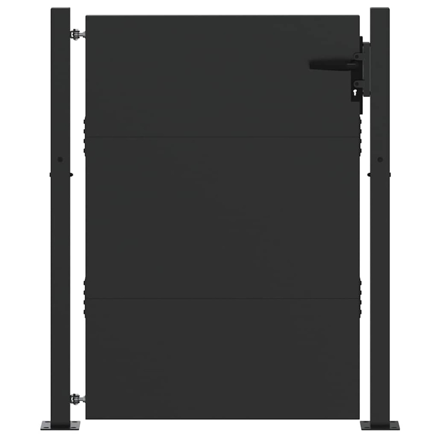 vidaXL Gartentor Schwarz 105 x 150 cm Pulverbeschichteter Stahl 42015906 günstig online kaufen