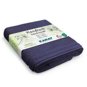 KARAT Handtuch Bay, Skipper Blue, 70x139cm. Baumwoll-Duschtuch, sanft und saugstark.