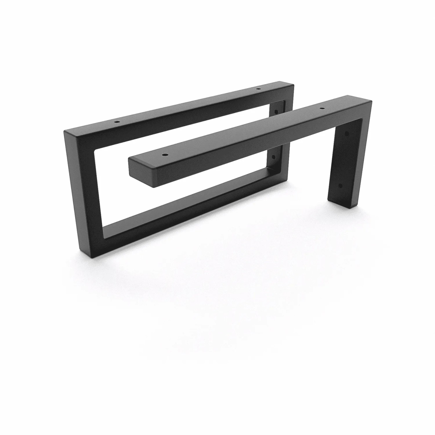 HEVVA Waschtischhalterung RHEIN-MAIN 15 cm Hoch 40 cm Tief 2er Set Schwarz