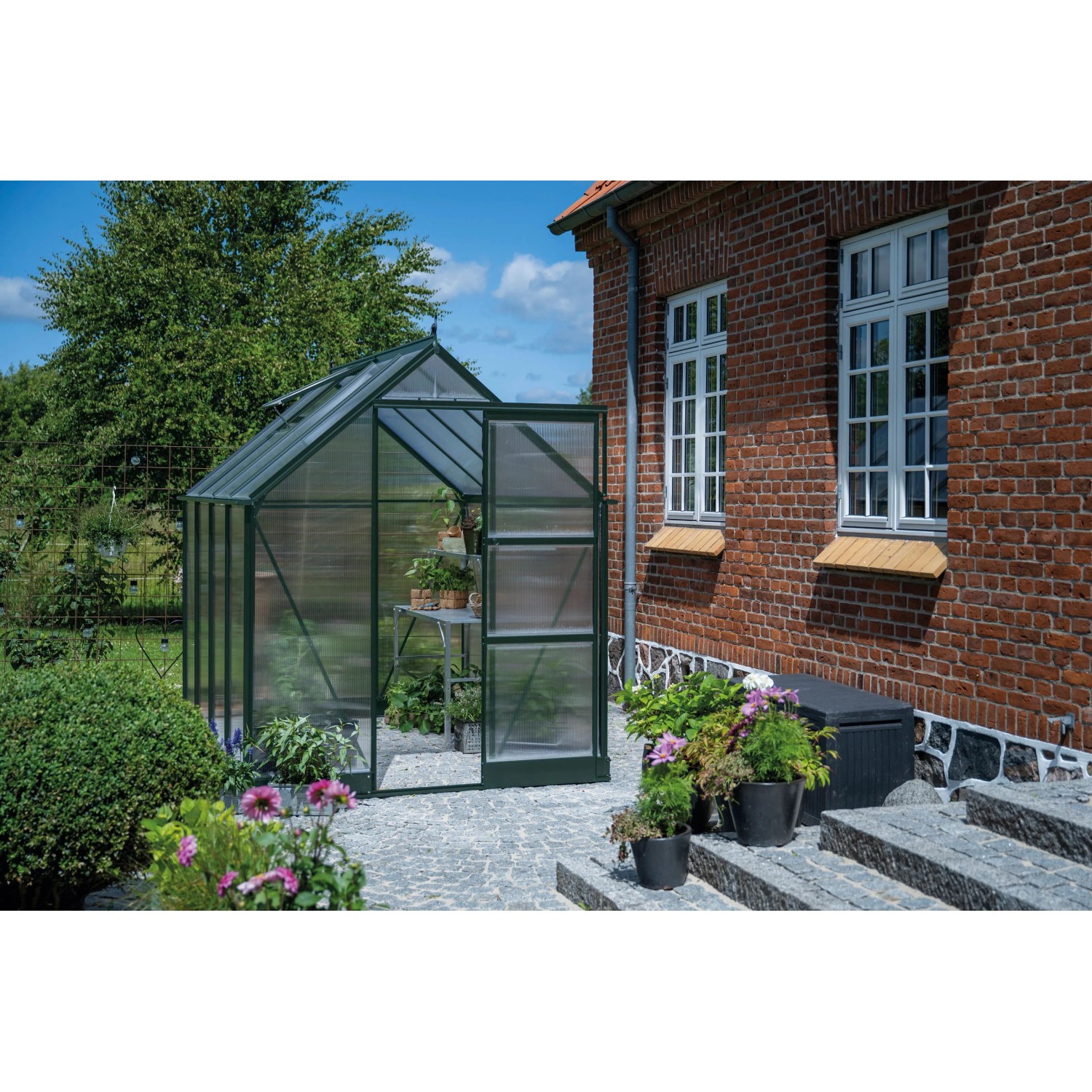 Halls Gewächshaus Icon 6 Grün 4,9 m² günstig online kaufen