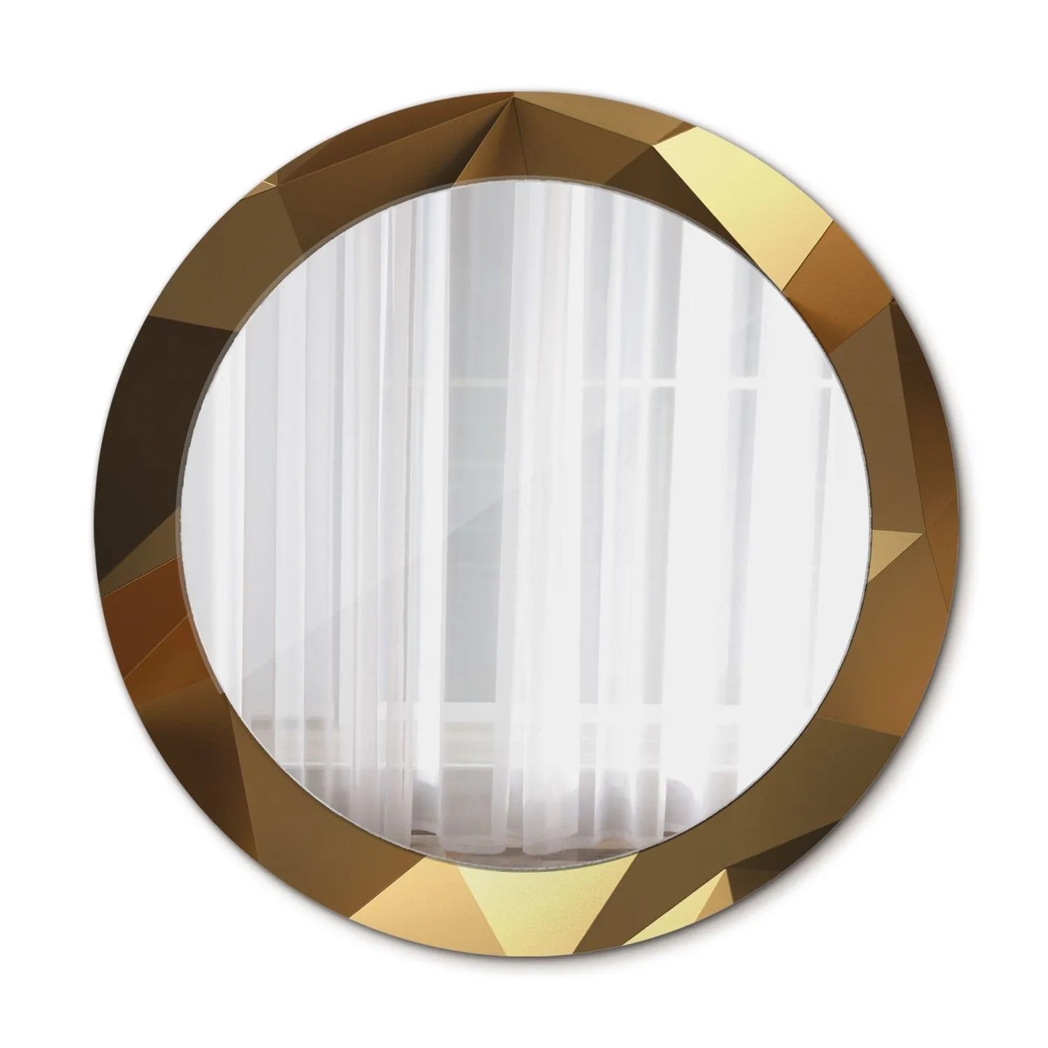 Tulup Bedruckter Spiegel Geometrisches Muster 70x70 cm Runder Spiegel Bedru günstig online kaufen