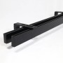 Schwarze, 2-läufige Deco-Raum Gardinenschiene Loft, 150cm, zur flexiblen Gardinenmontage.