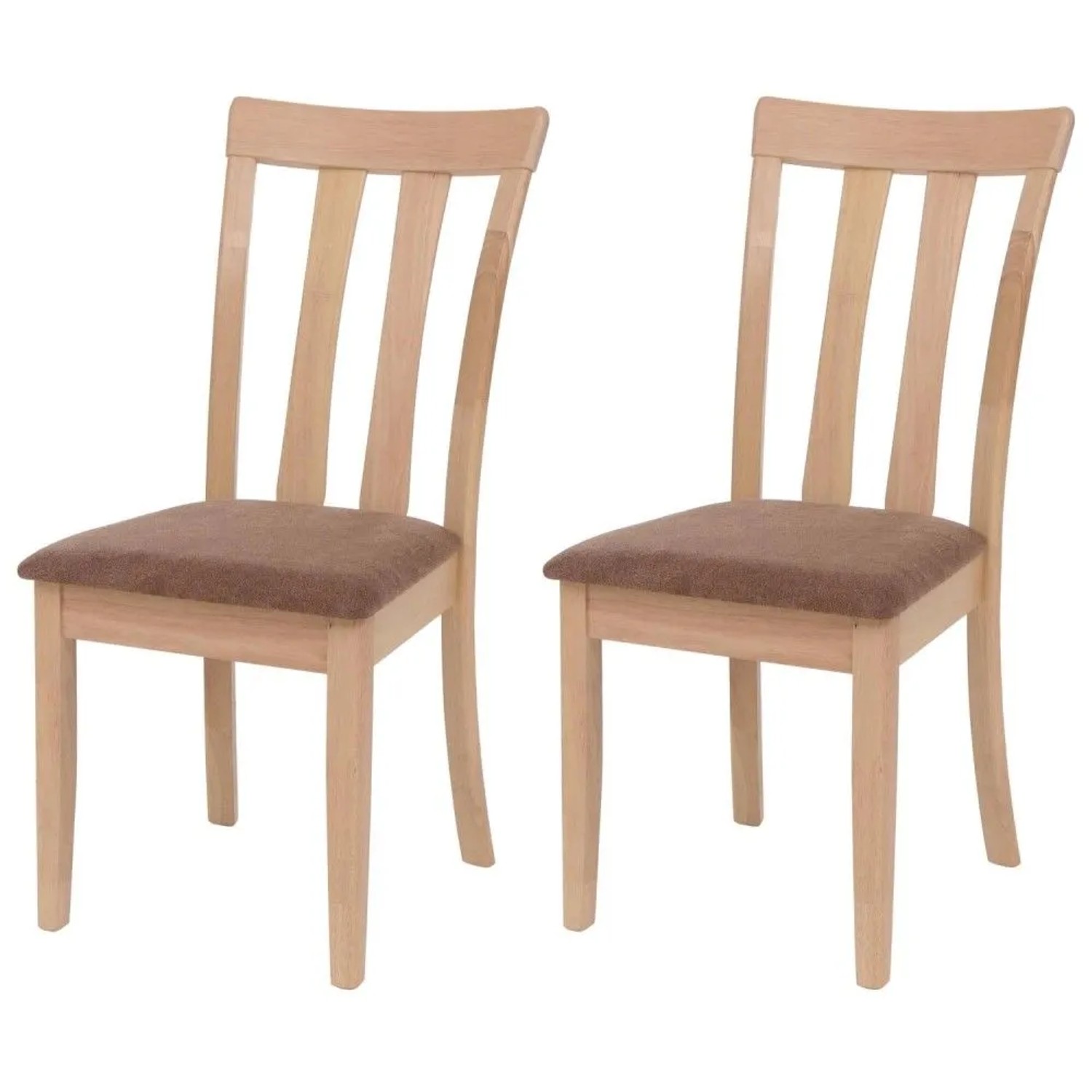 MCW Esszimmerstuhl G46 2er-Set Naturfarbenes Gestell Braun
