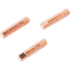 3-teiliges Set LUX Stromdüsen M6 für Schweißgeräte, Kupferfarben.