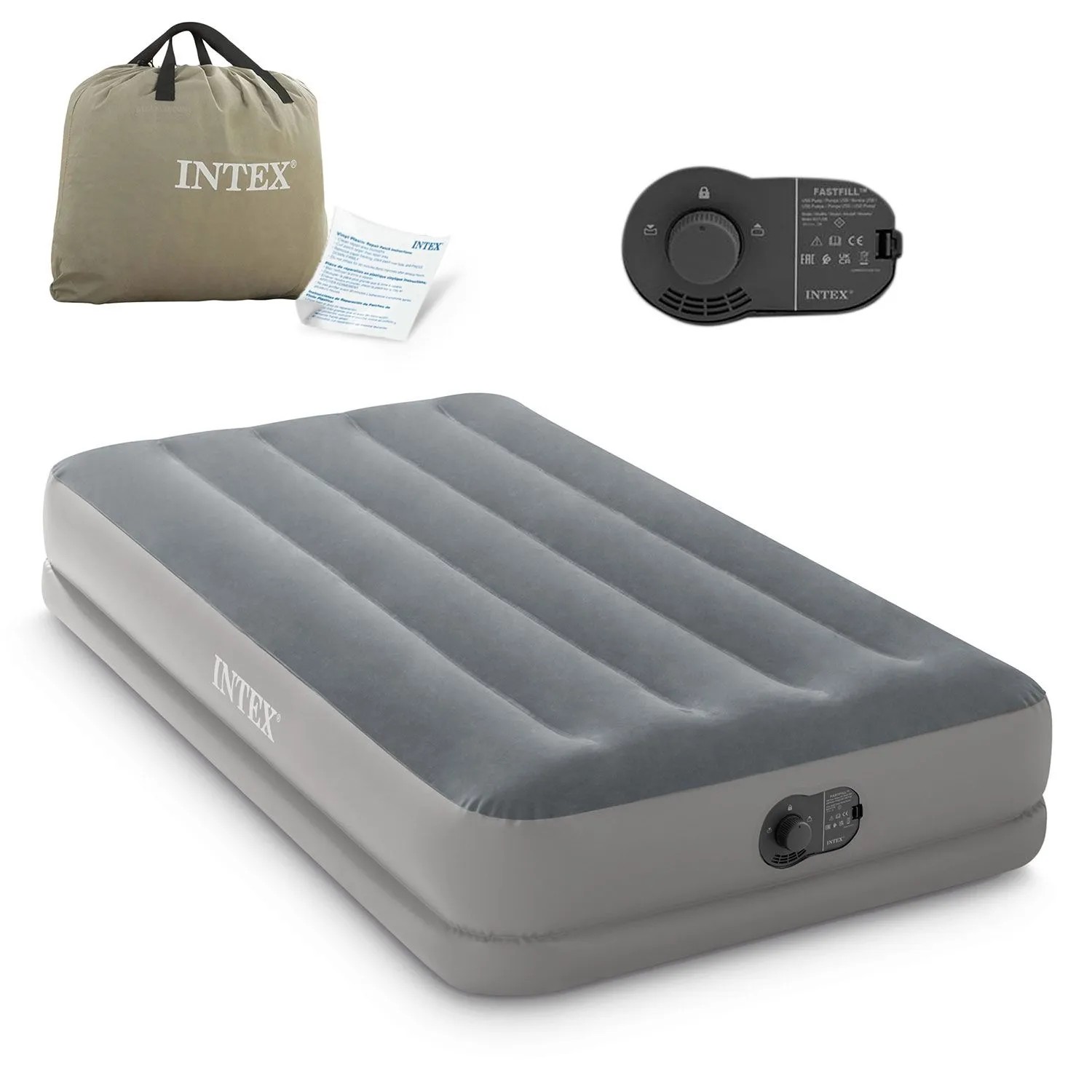 Intex Aufblasbare Matratze 191X99X30Cm Mit Eingebauter Elektrischer Pumpe 64112