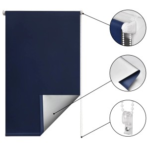 Sol Royal Thermorollo SolReflect T42, 80x160cm, Dunkelblau, mit Thermobeschichtung und Klemmfix-System.
