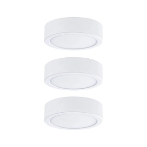 Paulmann Pukk Möbel Einbaustrahler Set, 3 weiße LED Leuchten für Möbel & Regale.