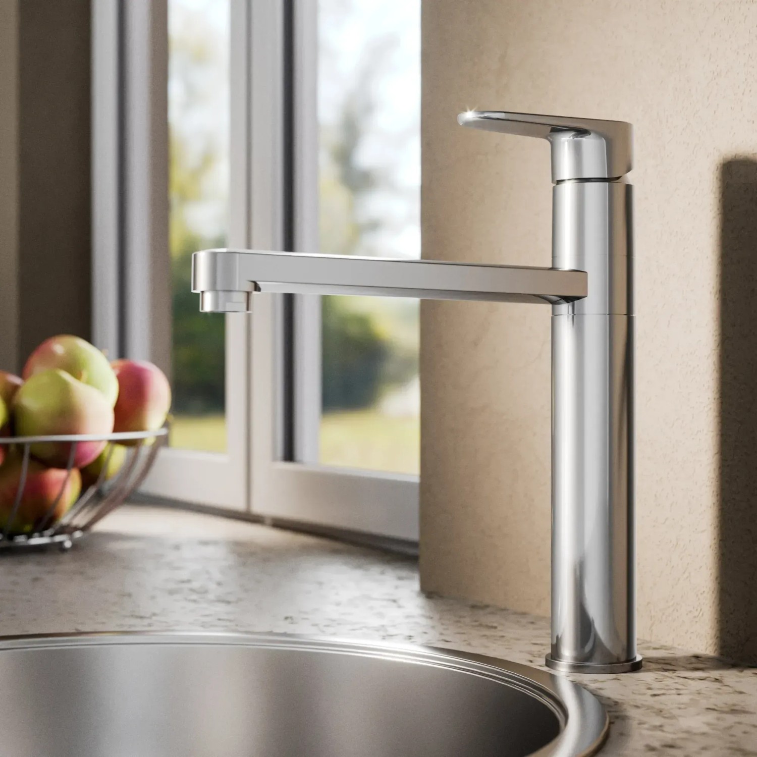 Ideal Standard Küchenarmatur Cerafine O mit hohem Auslauf, Chrom.