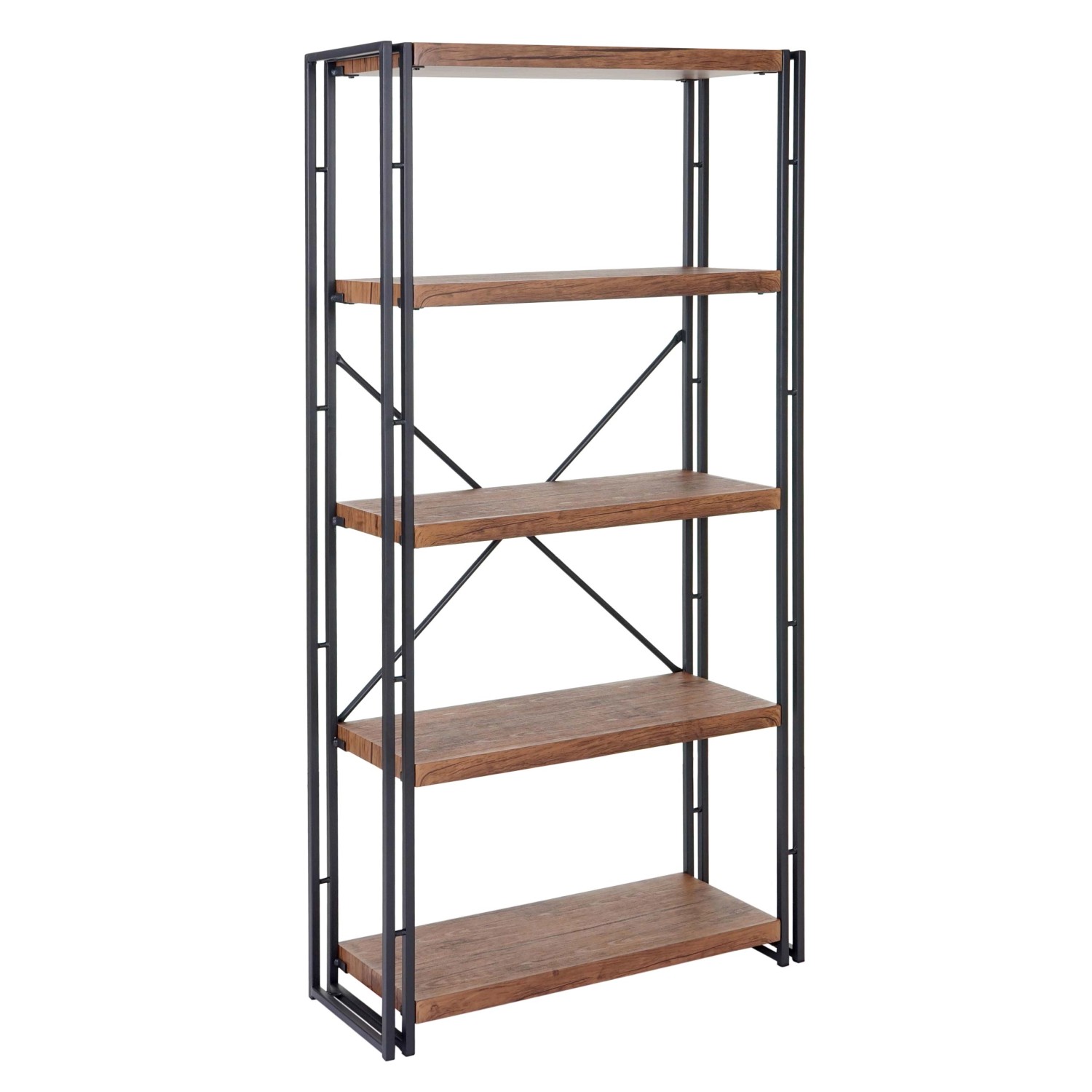 BERLINLODGE Bücherregal HxBxT 165x80x30cm Standregal Wohnregal 3D-Struktur günstig online kaufen